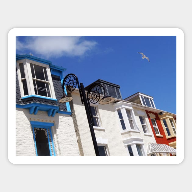 Lyme Regis, Seafront Buildings Magnet by JonDelorme